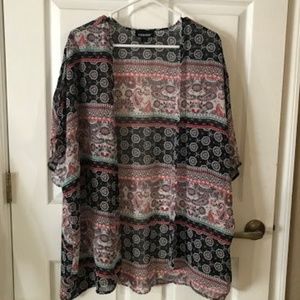 Joe Boxer Plus Chiffon Kimono-2x/3x